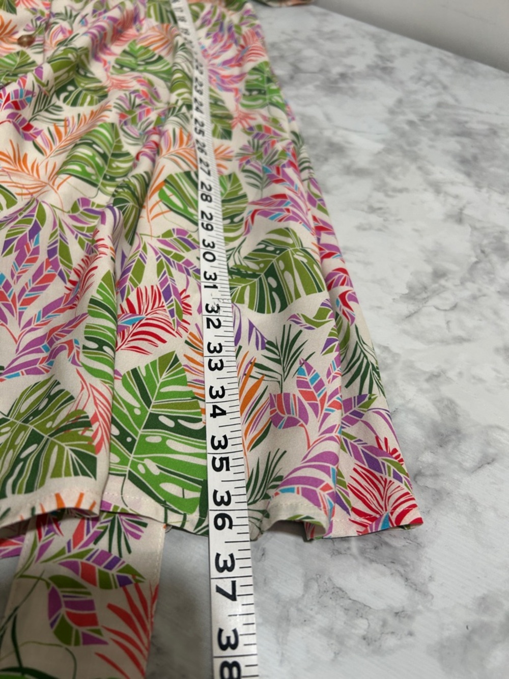UNTUCKit Women’s JulieTropical Leaf Print Button Front Shirt Dress Sz 10 - Picture 10 of 13
